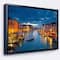Designart - Grand Canal at Night Venice - Cityscape Photo Framed Canvas Print